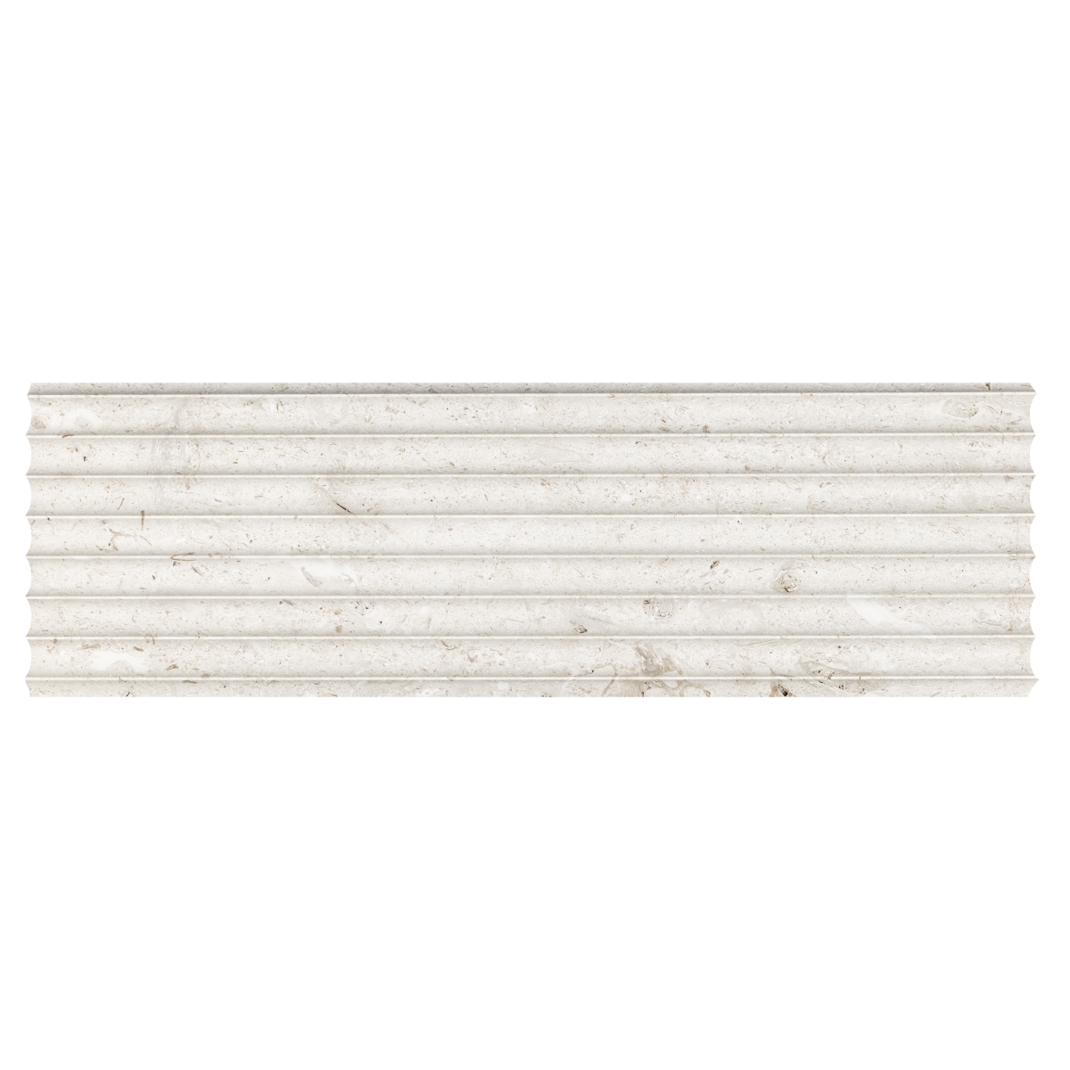 Flutique Nave Honed Cut tile in Alba color, 12x36 size, made from marble, travertine, and limestone, honed finish